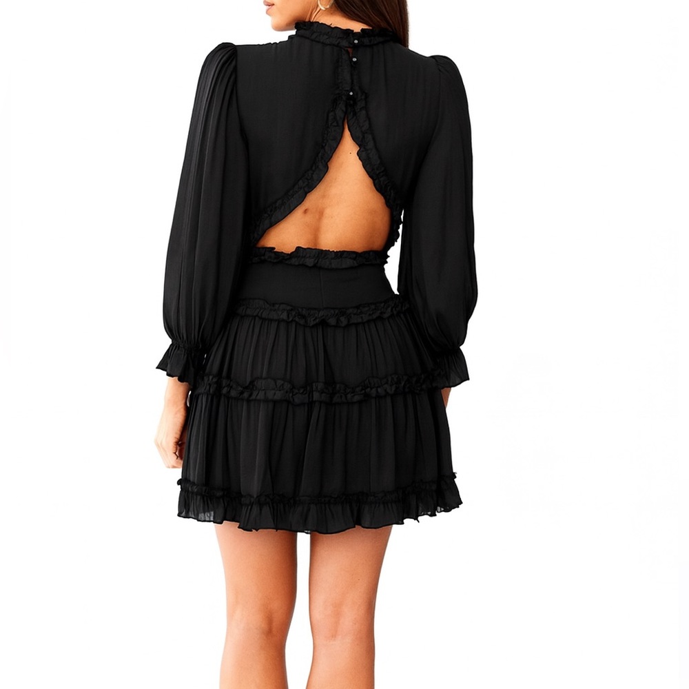Black Ruffled Dress - Picture 2 of 2